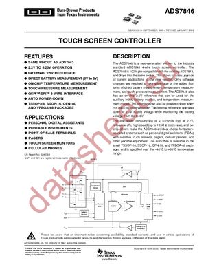 ADS7846IRGVR datasheet  